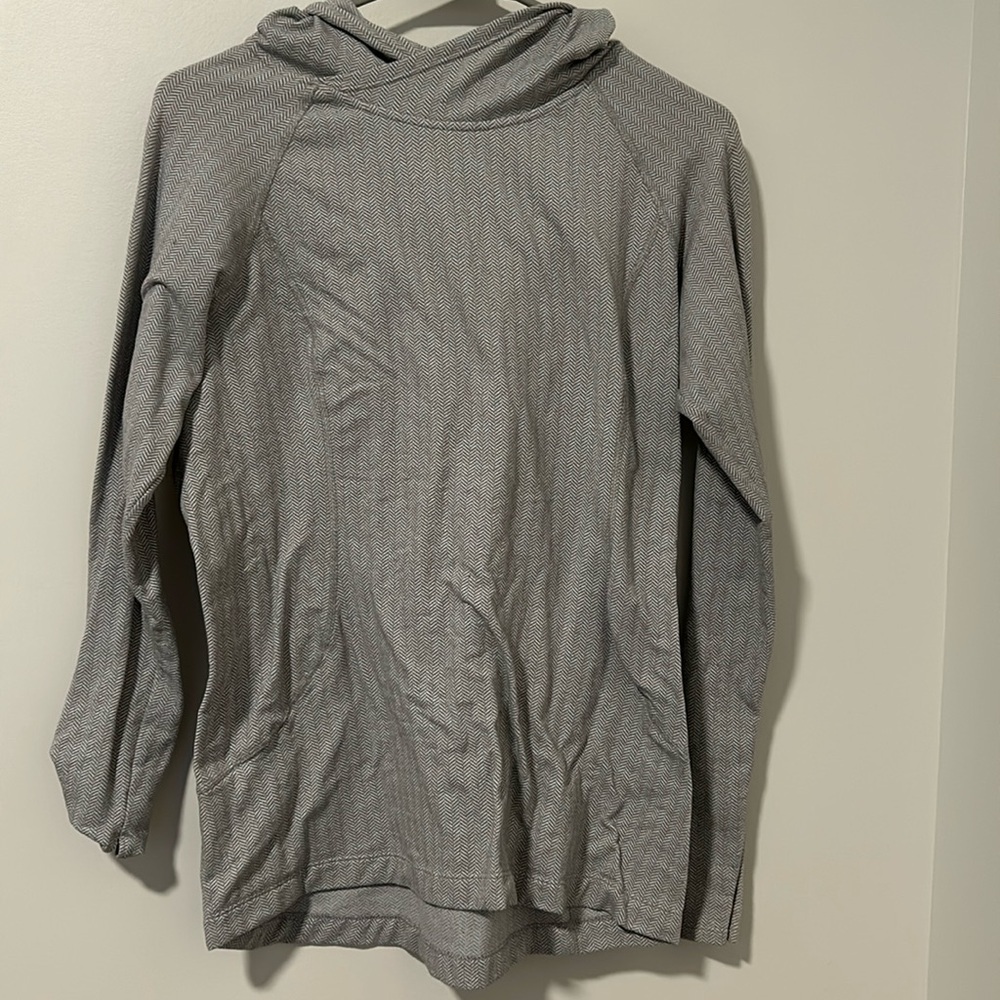 Patagonia Lightweight Gray Long Sleeve Hooded Shirt Size Small